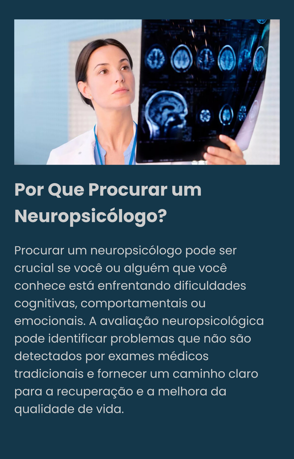 Por Que Procurar um Neuropsicólogo?