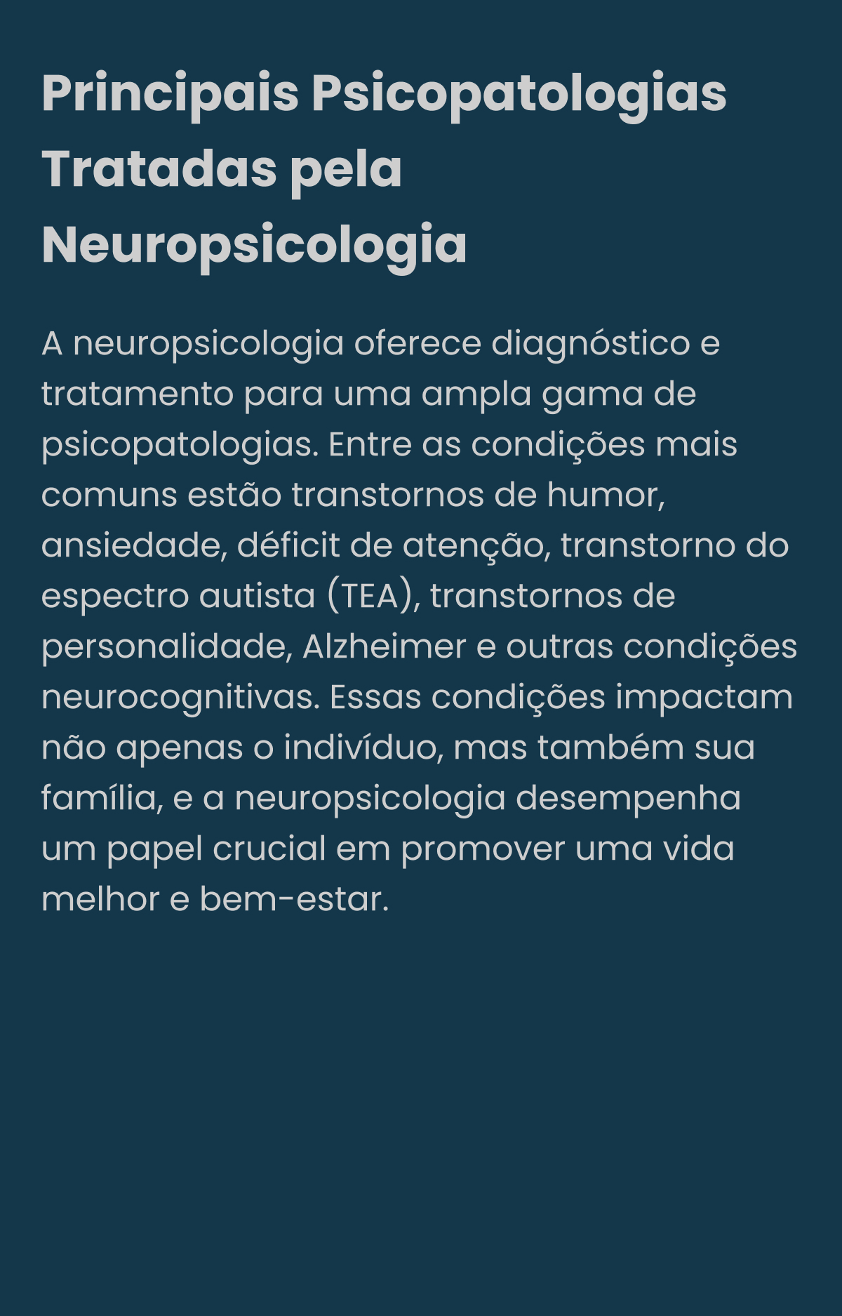 Principais Psicopatologias Tratadas pela Neuropsicologia