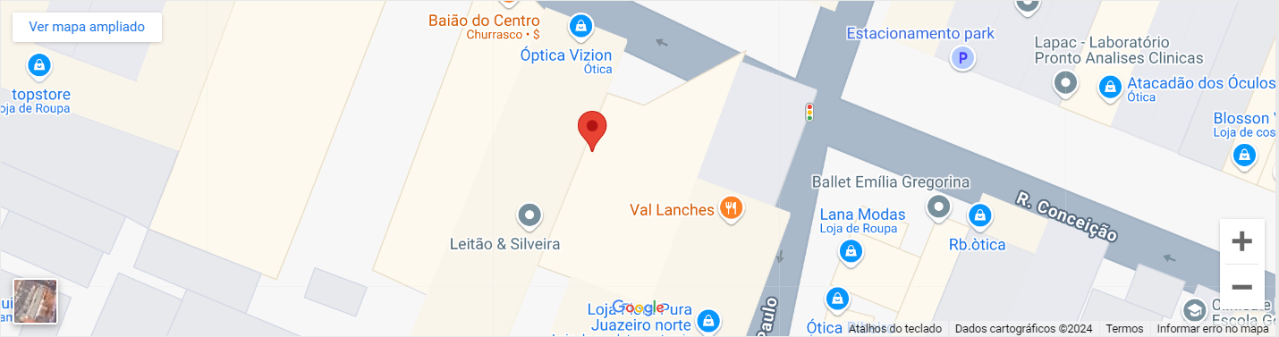 Mapa da clínica do Dr Esaú
